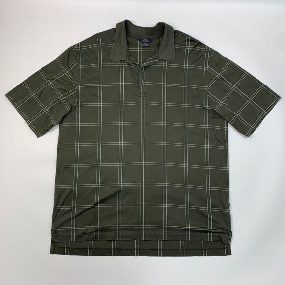 Brooks Brothers Polo Shirt Mens XL Extra Large Moss Green Cotton Short Sleeve - Picture 2 of 13